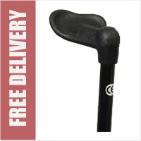 Ergonomic Folding Walking Stick - Black